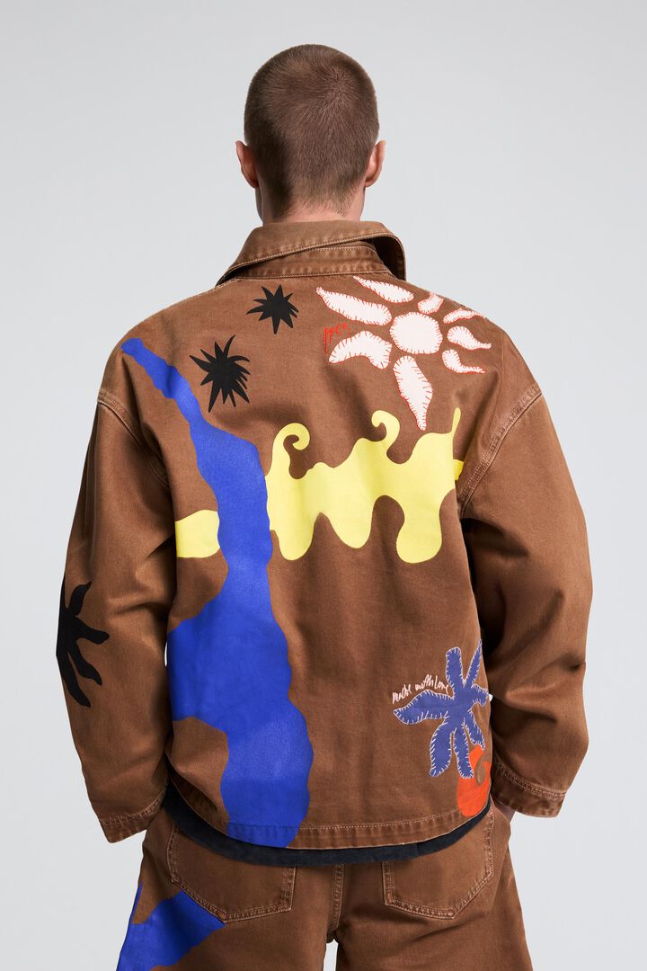 Printed jacket with suns