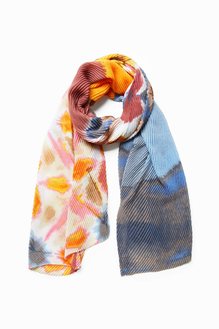 Rectangular pleated foulard | Desigual