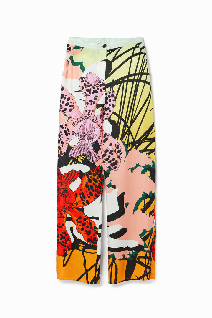 M. Christian Lacroix silk orchid trousers | Desigual