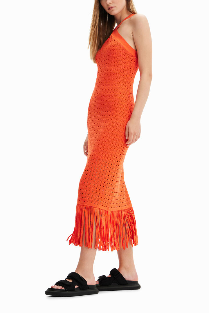 Vestit midi halter serrells | Desigual