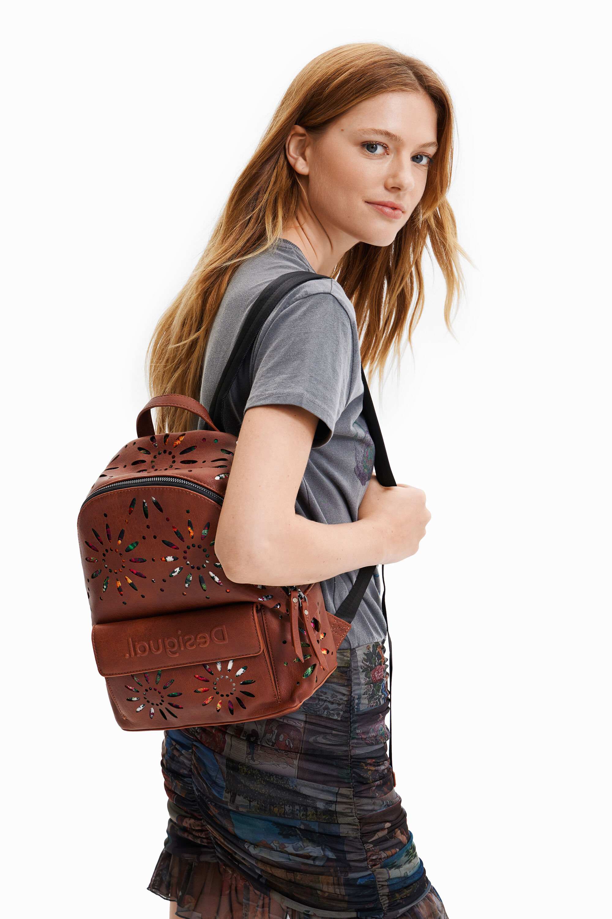 Mochila mini troquel Desigual