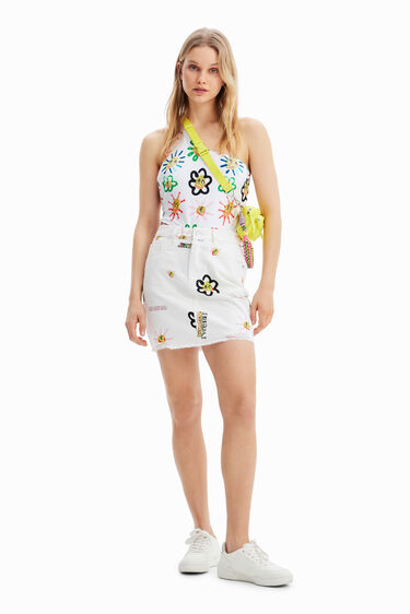 Minifalda vaquera ilustraciones | Desigual