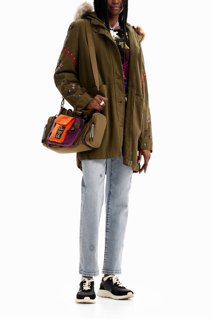 Parka capucha bordados | Desigual