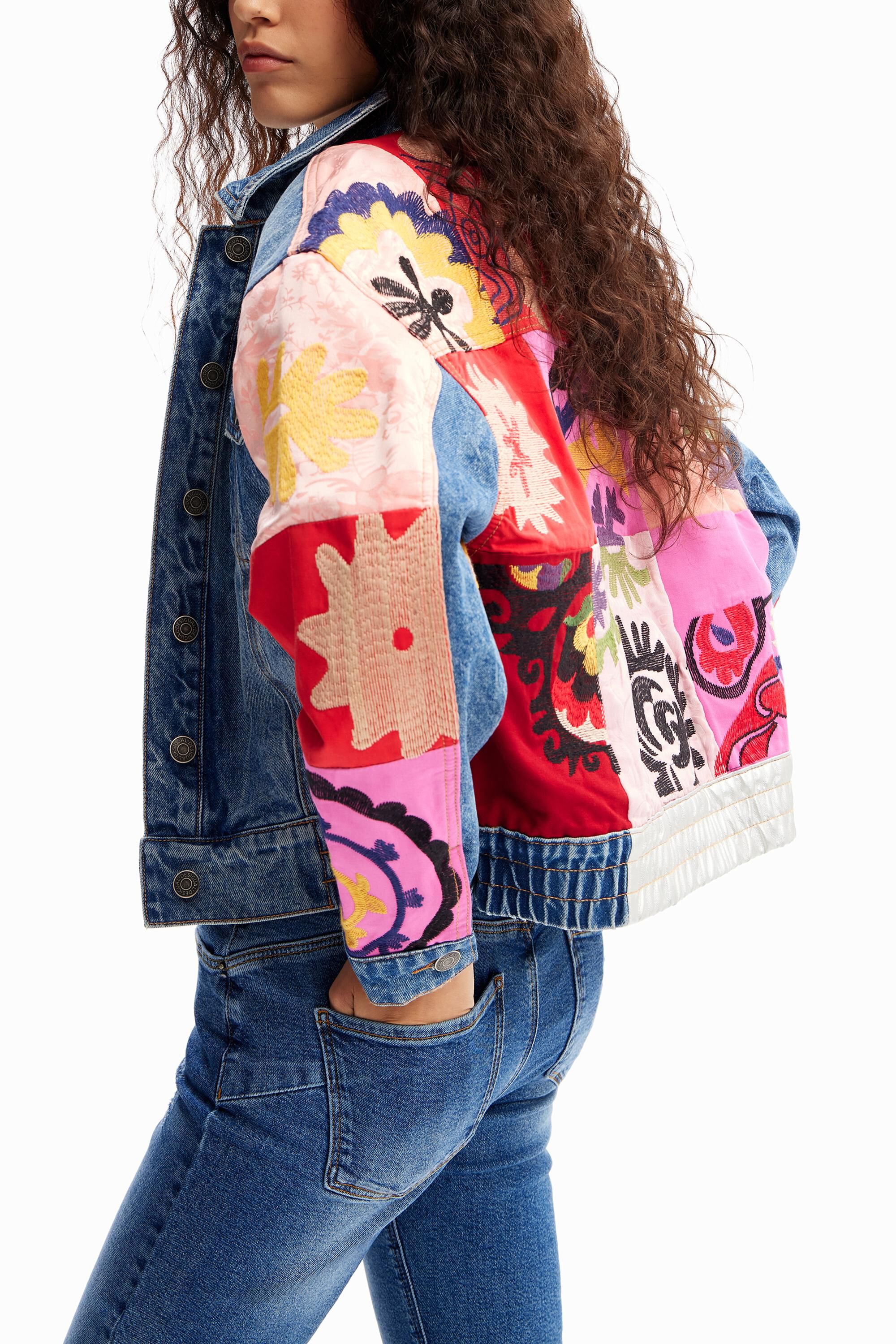 Desigual ジャケット　ブルゾン　MA-1 カラフル　花柄　刺繍 公式 ストアファッション - Desigual ジャケット ブルゾン MA-1