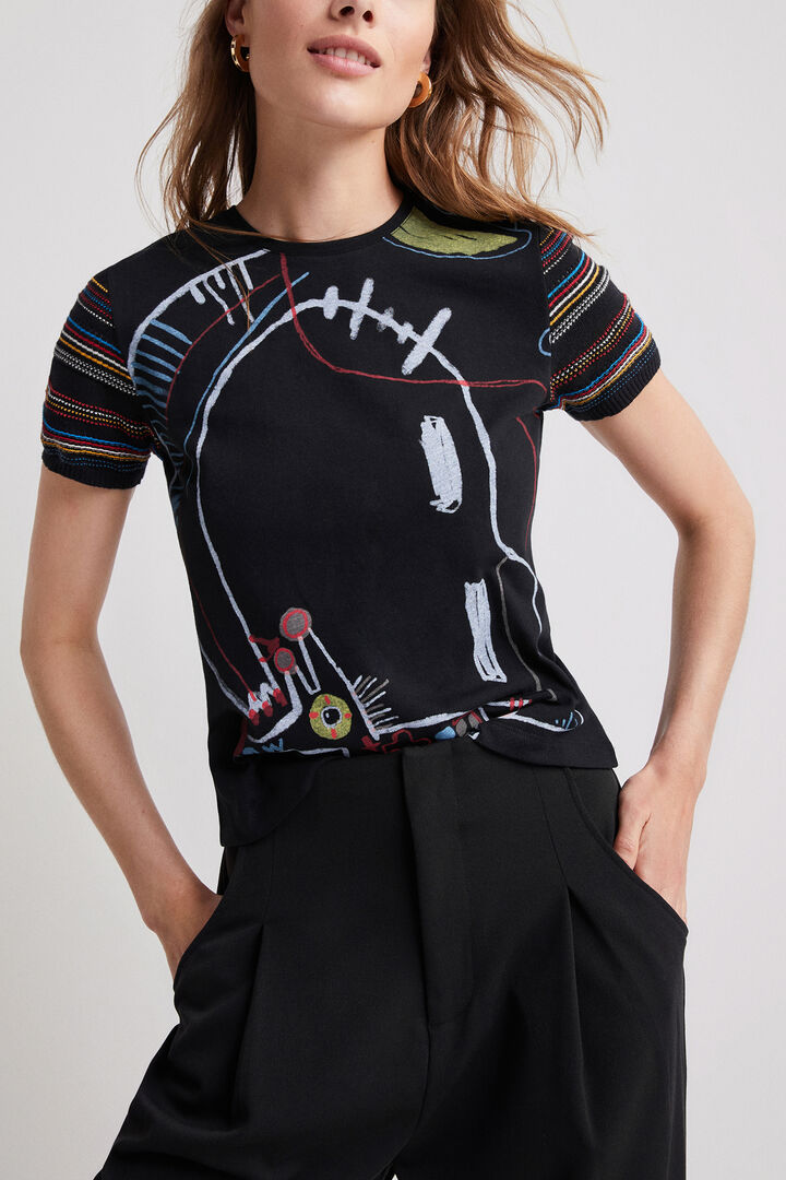 Camiseta manga tricot | Desigual