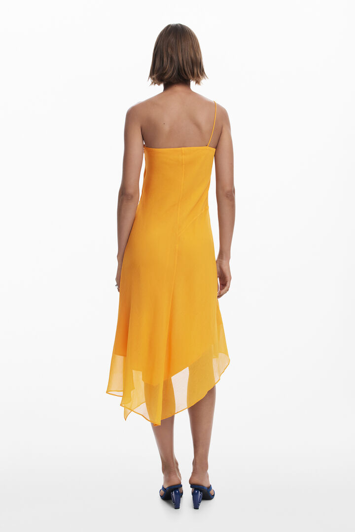 Asymmetric layered midi dress | Desigual