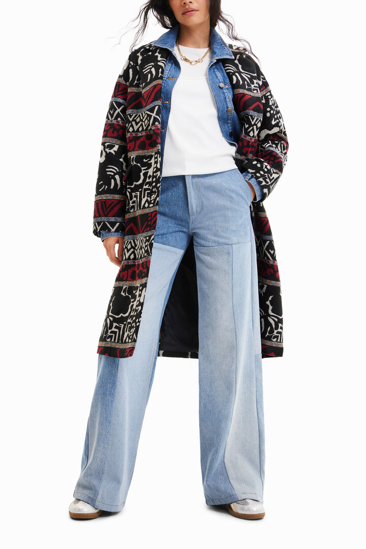 Abrigo largo &eacute;tnico | Desigual