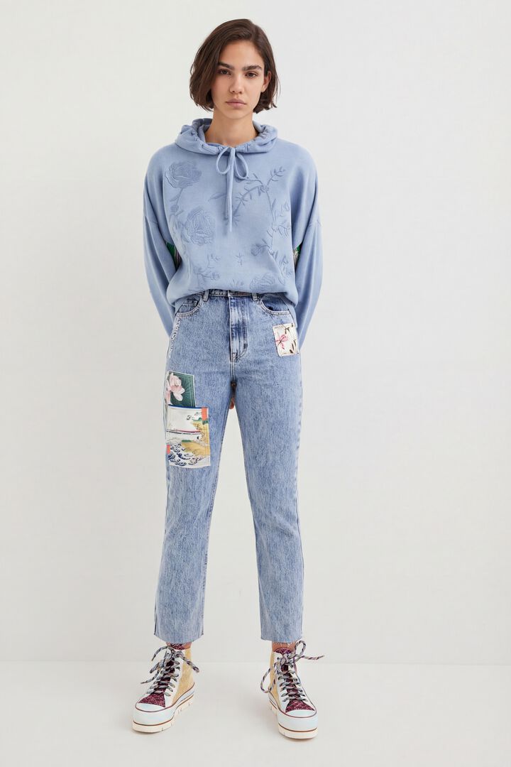 Straight cropped Japanese jeans | Desigual