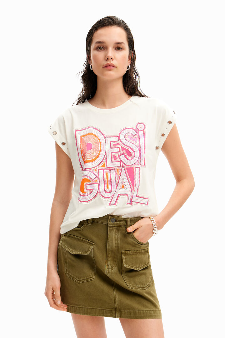 Koszulka z naszywką i logo | Desigual