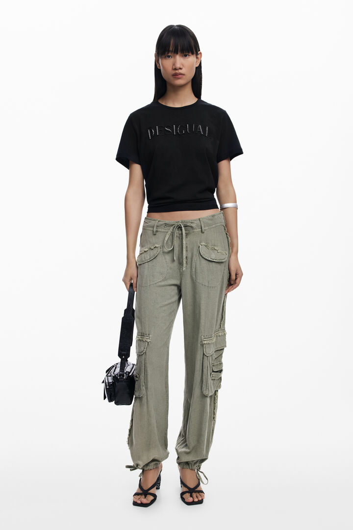 Studded logo T-shirt | Desigual