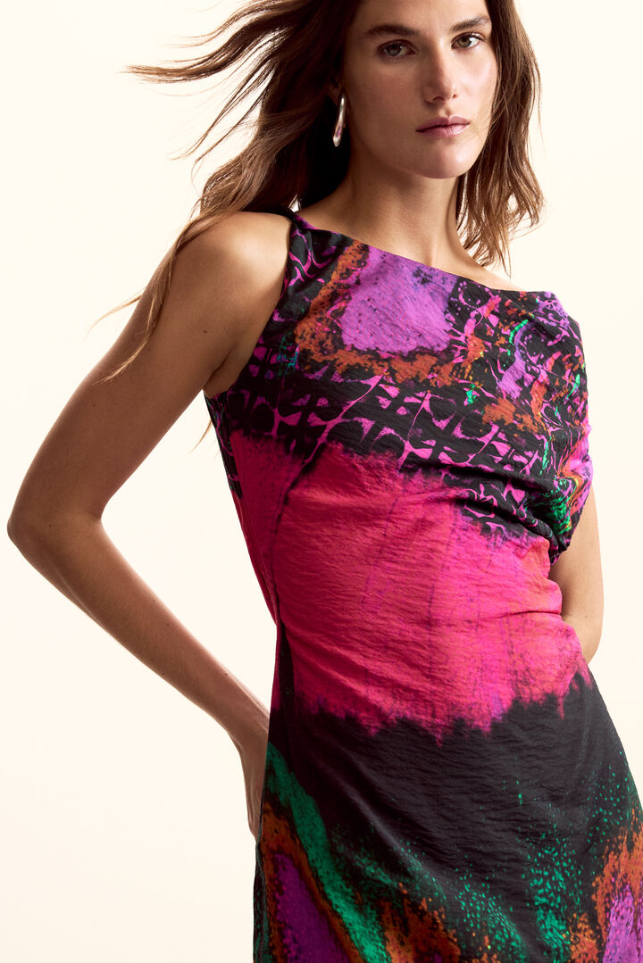 Robe asym&eacute;trique con&ccedil;ue par Mr. Christian Lacroix | Desigual