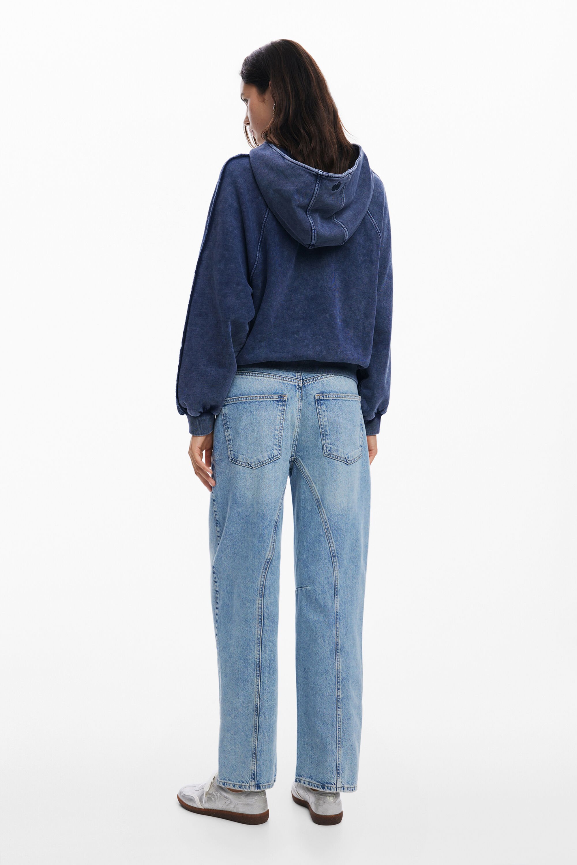 Washed effect hoodie