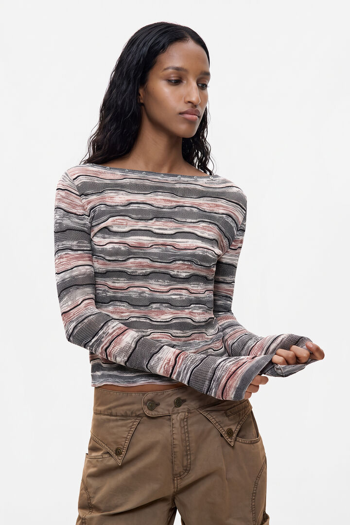 maglione sottile a righe