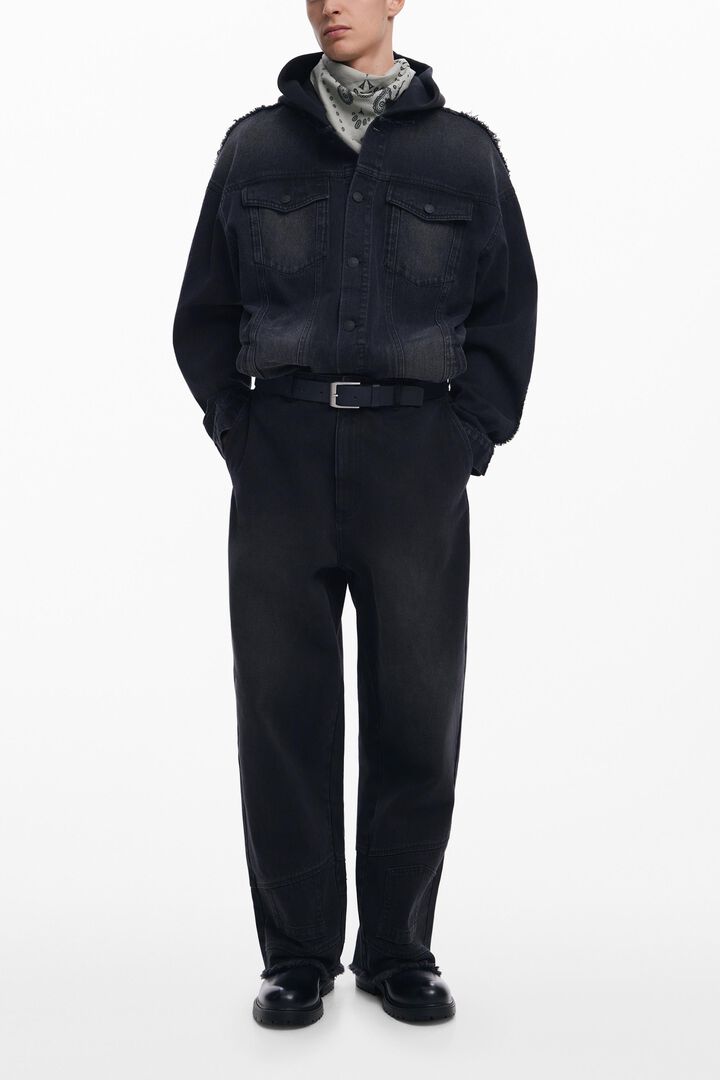 Combined denim jacket