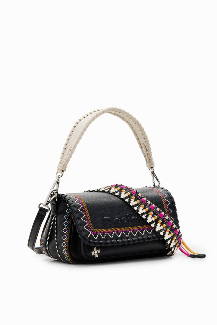 Midsize embroidered crossbody bag