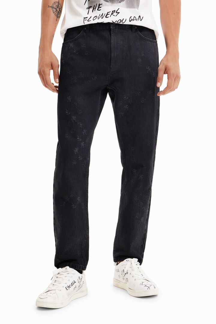 Jeans larghi stampa laser | Desigual