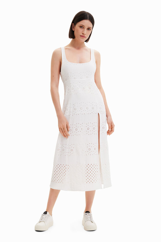 Long broderie anglaise dress