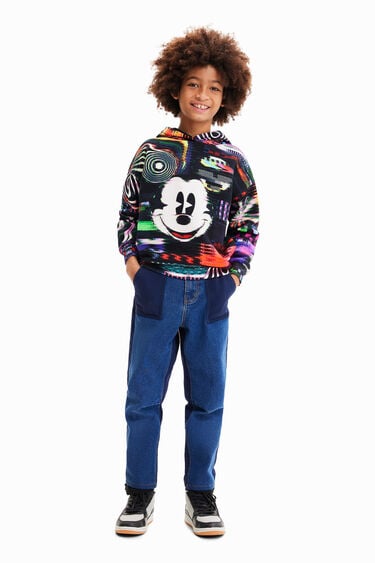 Sweatshirt met glitch-print met Mickey Mouse | Desigual