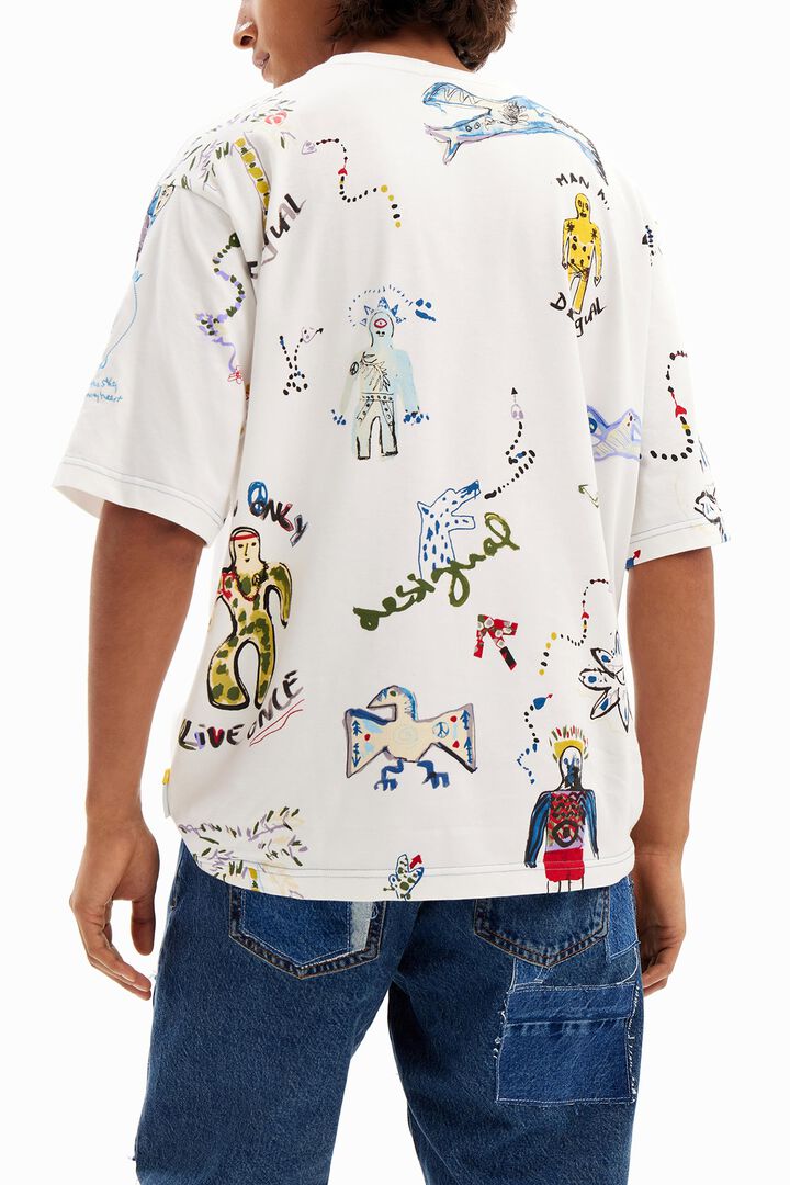 Short-sleeved animal t-shirt. | Desigual