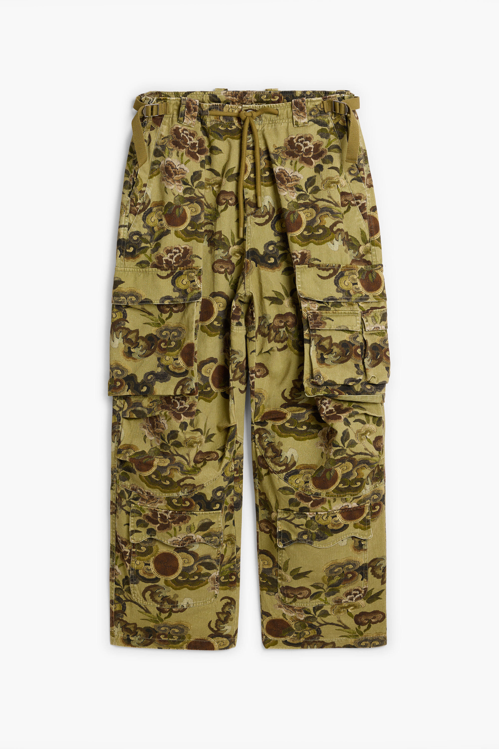 Desigual, Pantalón Cargo Camuflaje, Hombre, Algodon, Verde