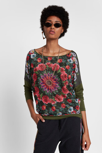 Blumiges Langarmshirt