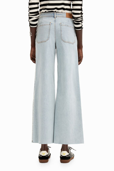 Cropped culotte jeans | Desigual