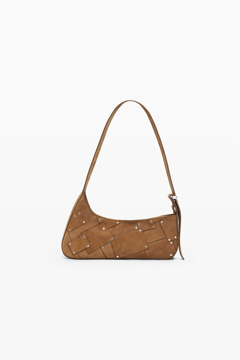 BORSA IN PELLE CON BORCHIE