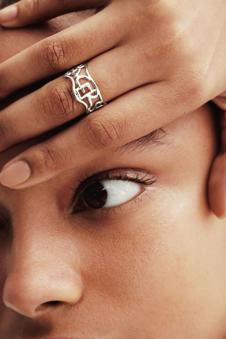 Anillo mensaje baño plata Zalio