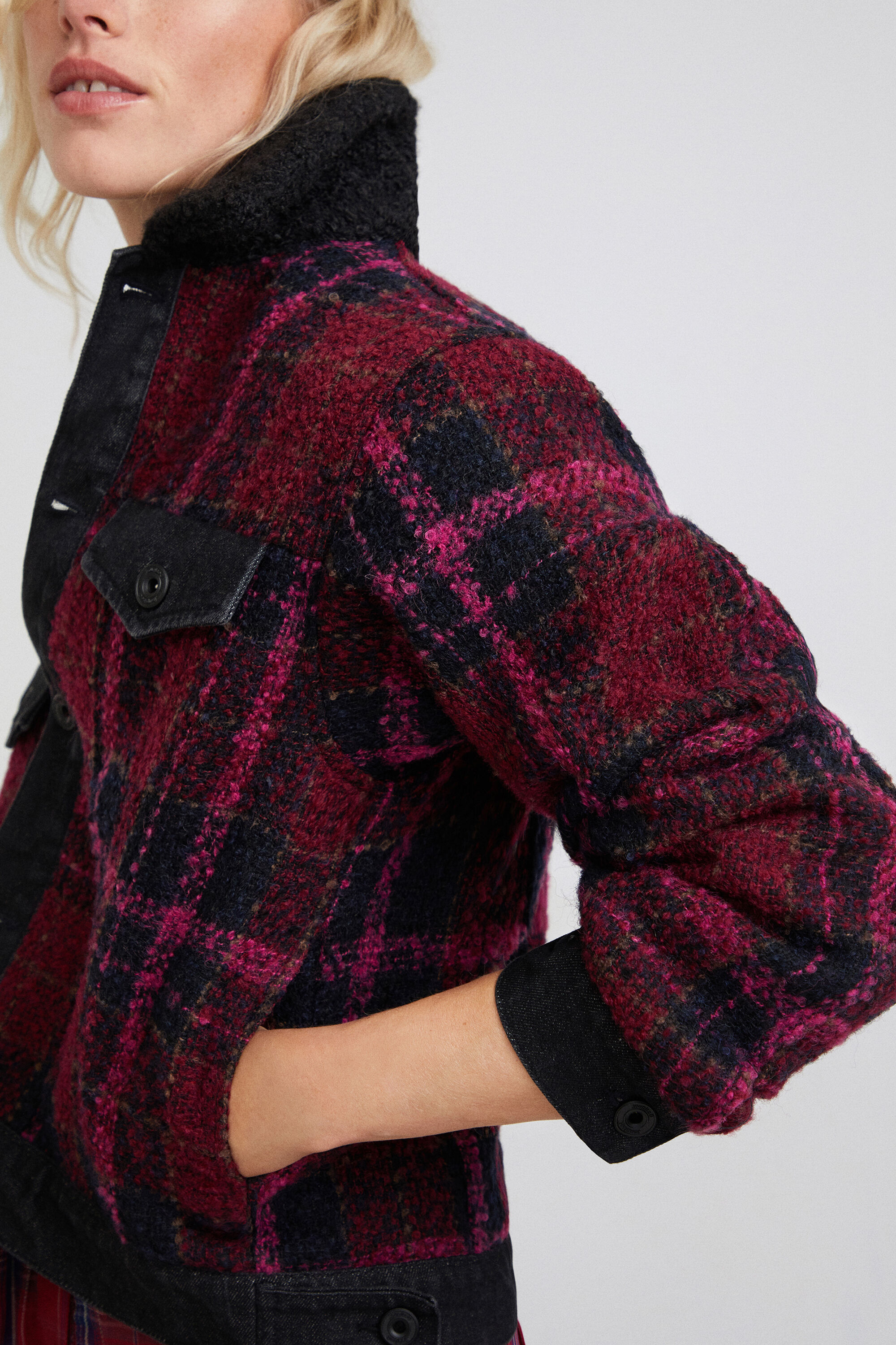 tartan wool coat