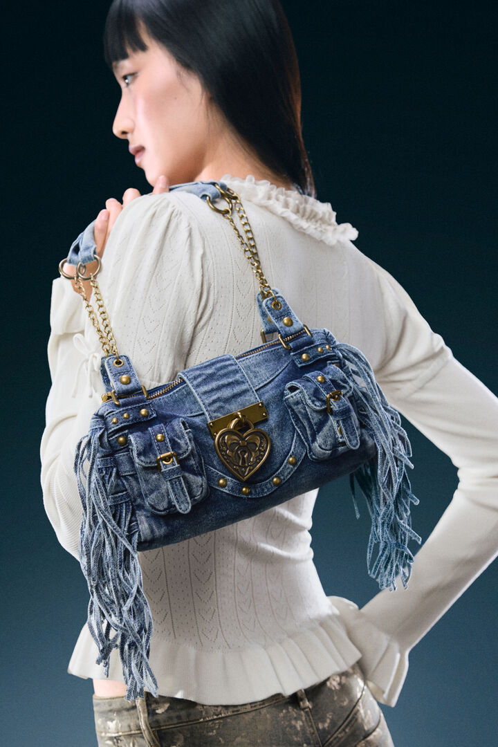 small fringed bag