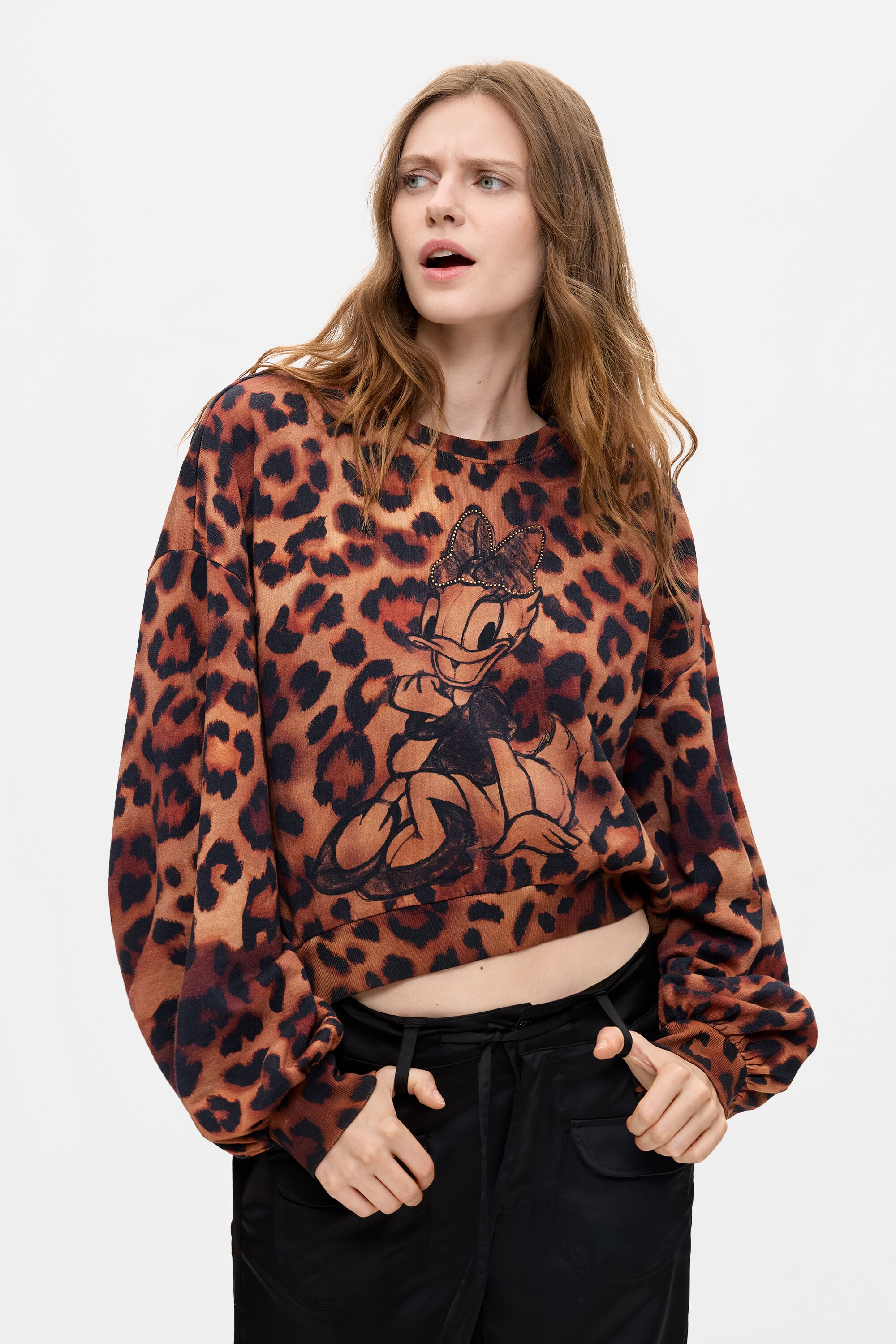 ディズニー™プリントスウェット ブラウン 女性用 I Desigual.com