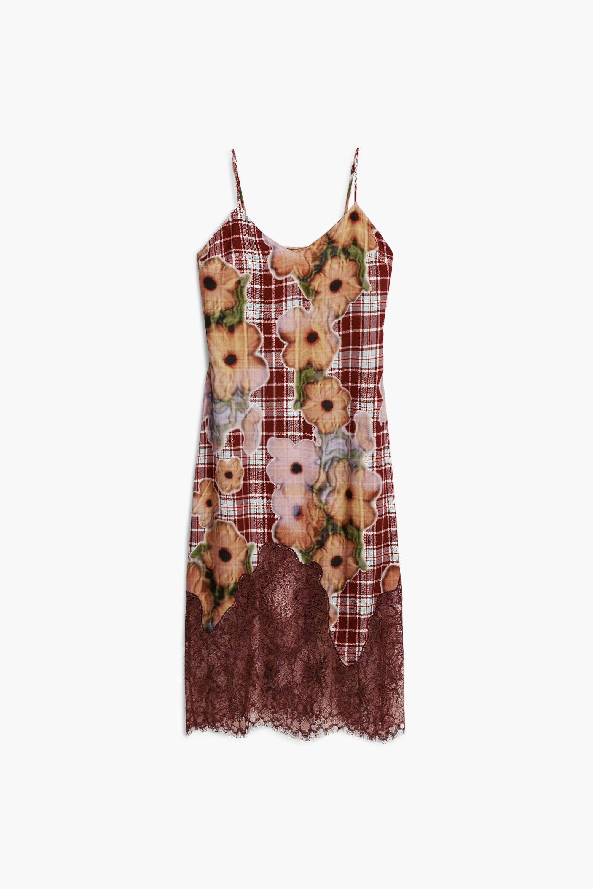Desigual × Collina Strada フローラルサテンミディドレス Collina Strada slip dress Women's I Desigual.com