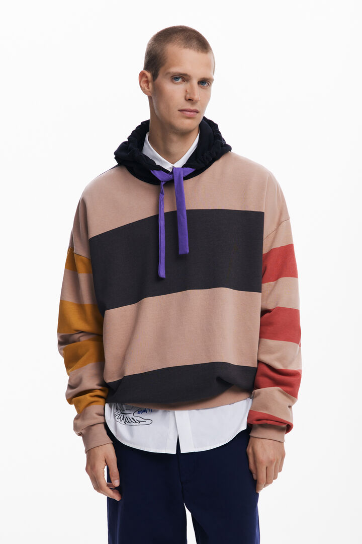 Wide-striped sweatshirt