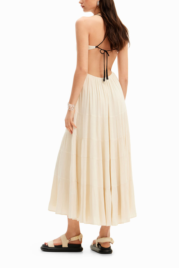 Robe longue bretelles découpe | Desigual