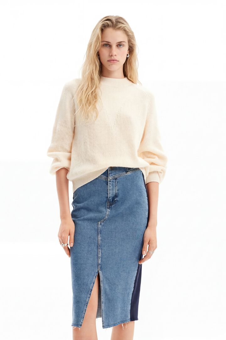 Jeans mini krilo z v&scaron;itkoma | Desigual