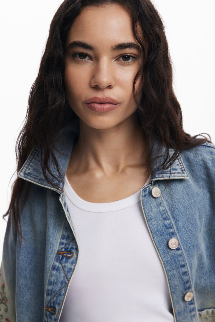 Floral denim jacket | Desigual