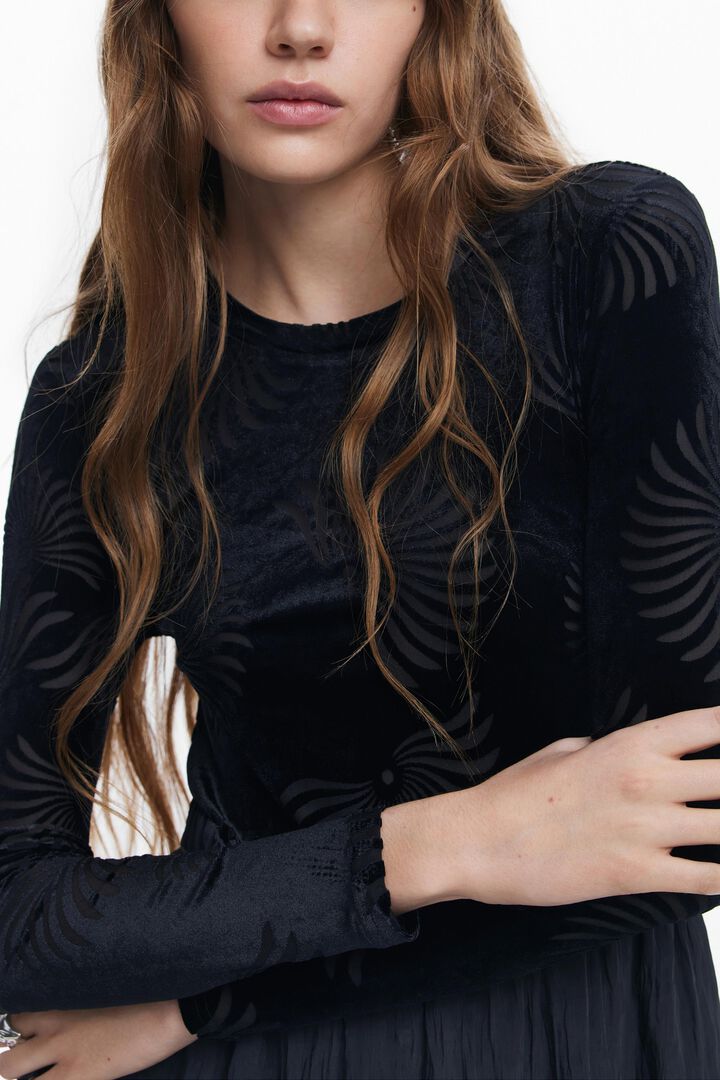 Vestido combinado estampado | Desigual