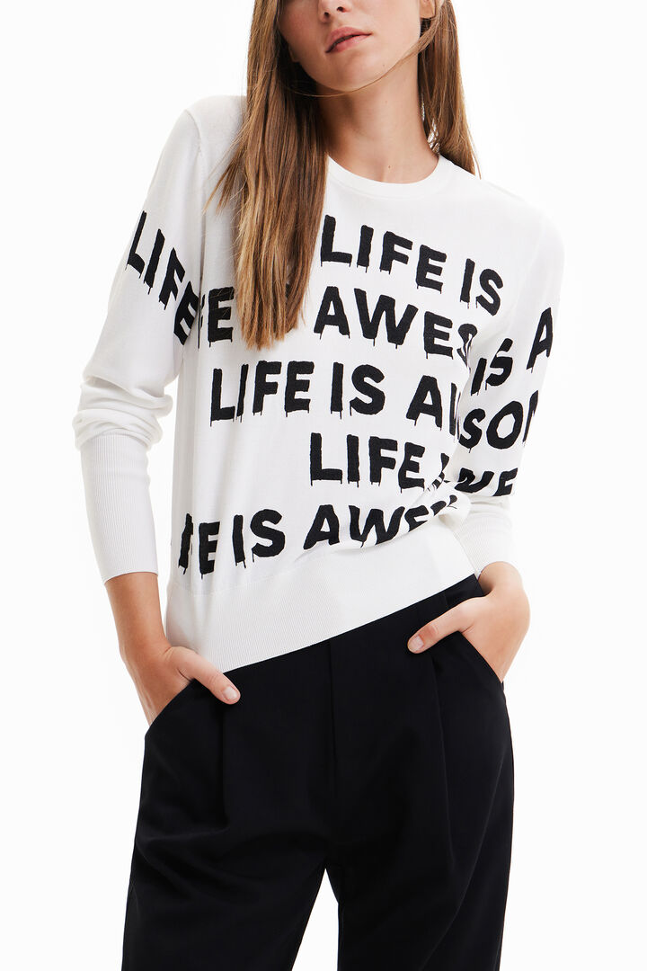 "Life is awesome" pullover | Desigual