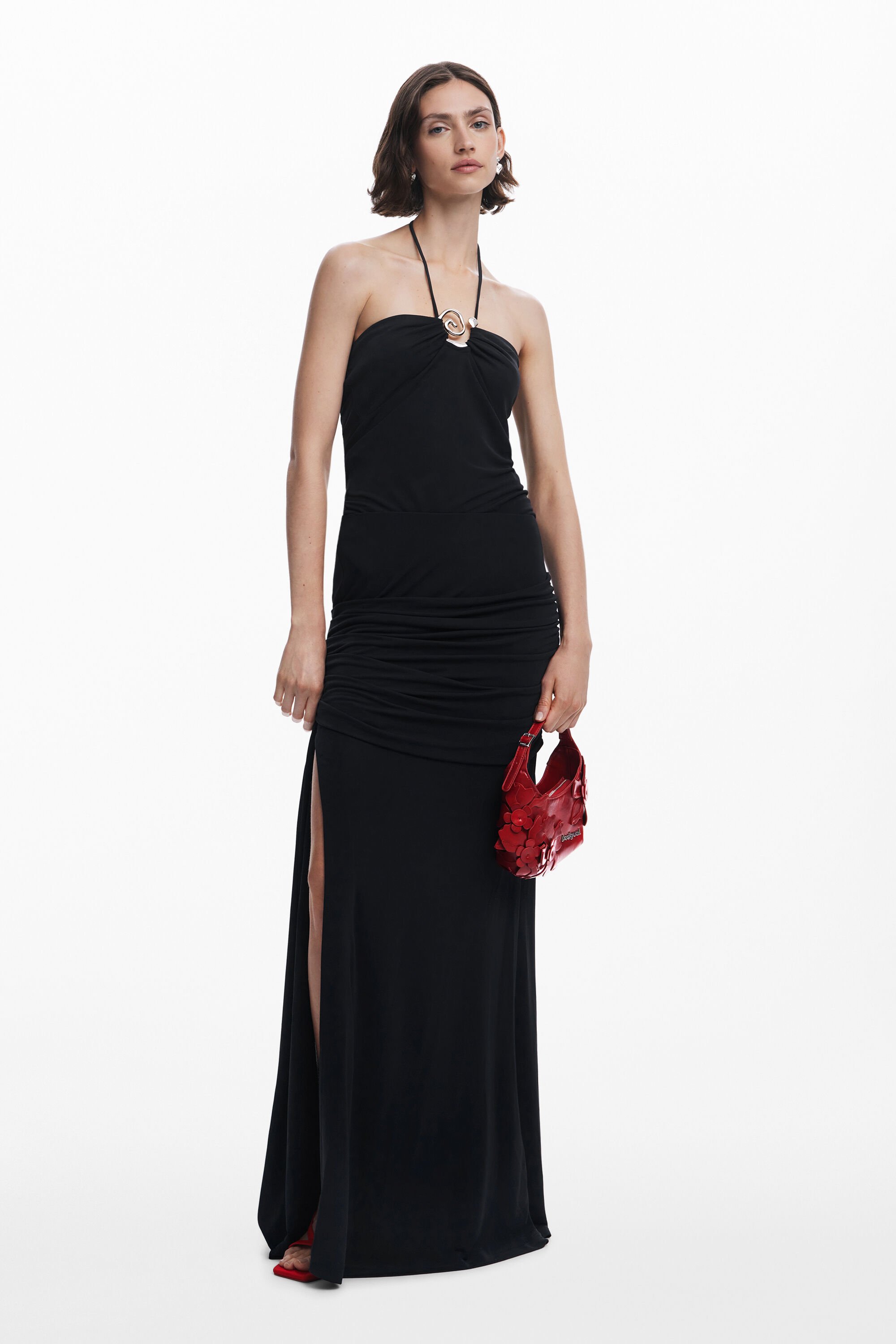 Desigual Rok met zijopening - BLACK