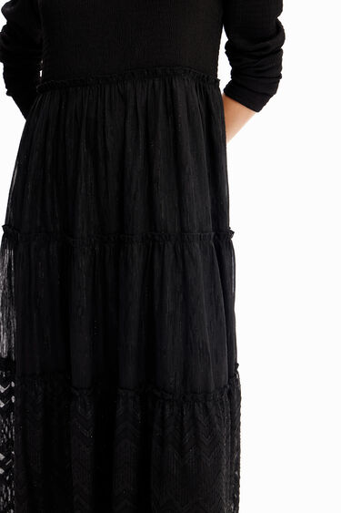 Vestido midi combinado | Desigual