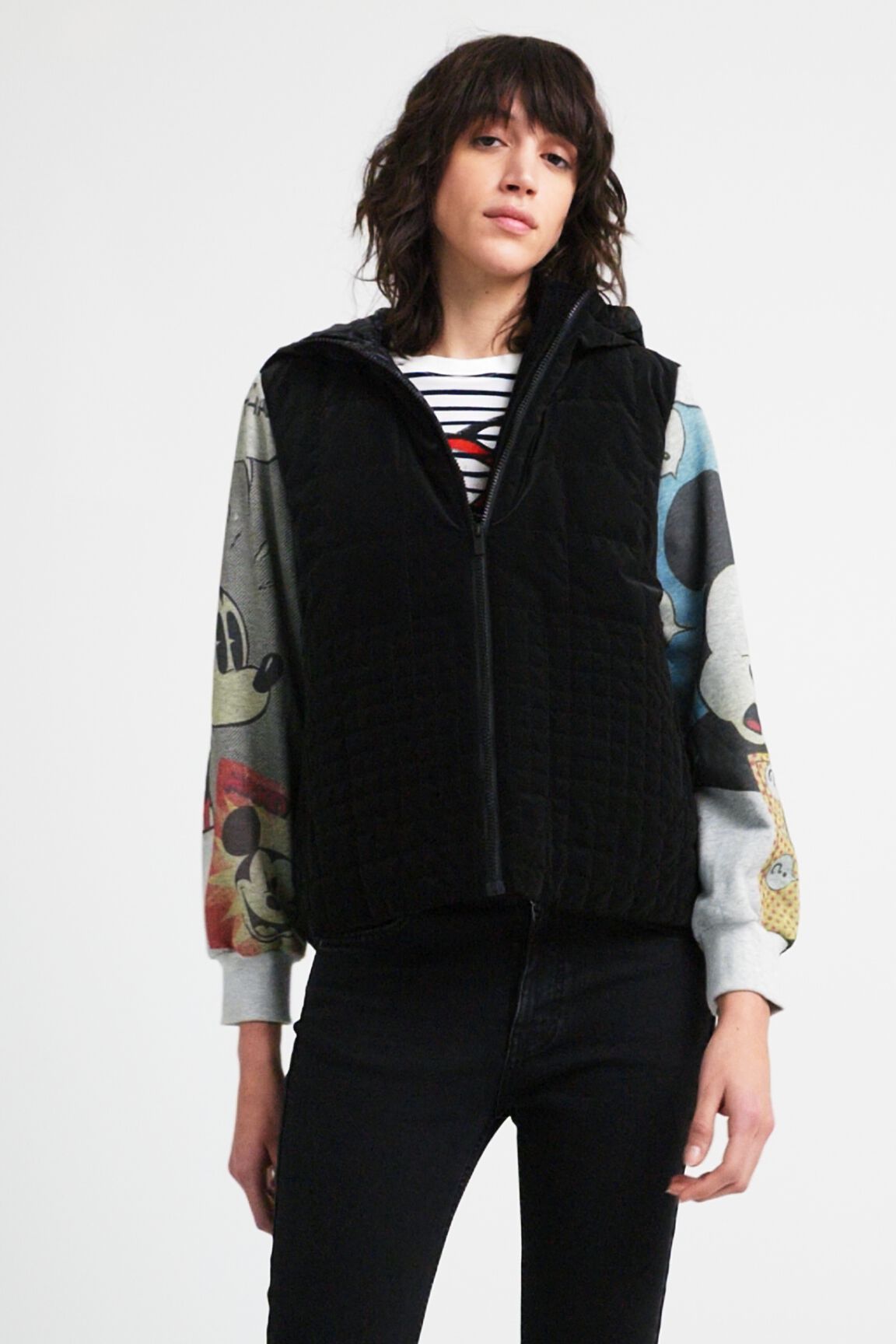Mickey Mouse hybrid quilted jacket