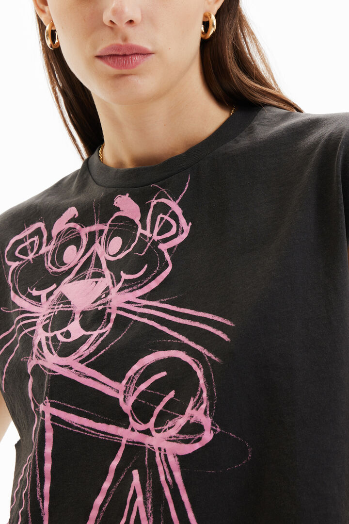 Pink Panther sleeveless T-shirt | Desigual