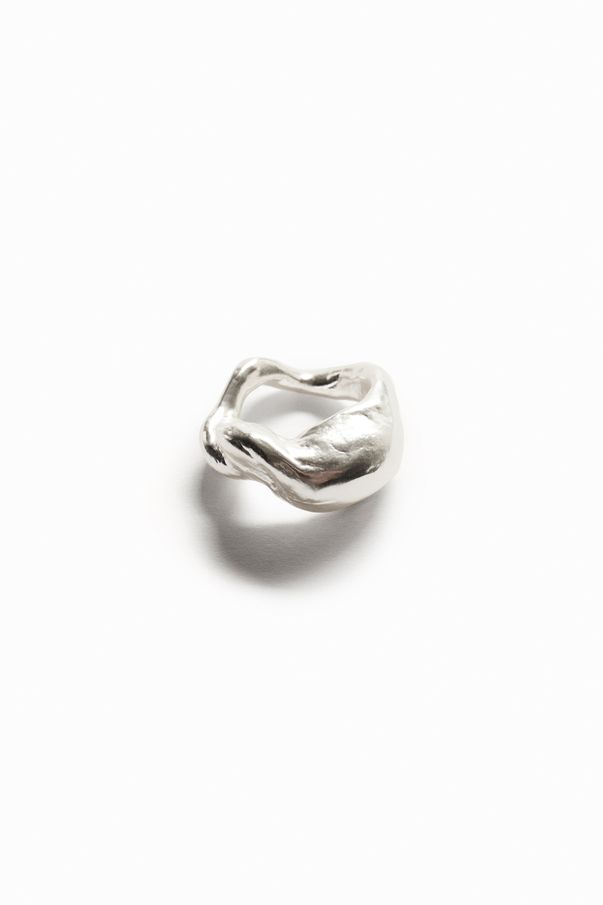 Bague formes organiques plaquée argent Zalio