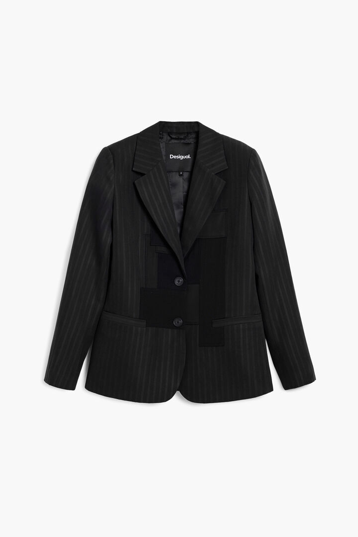 Striped patch blazer | Desigual