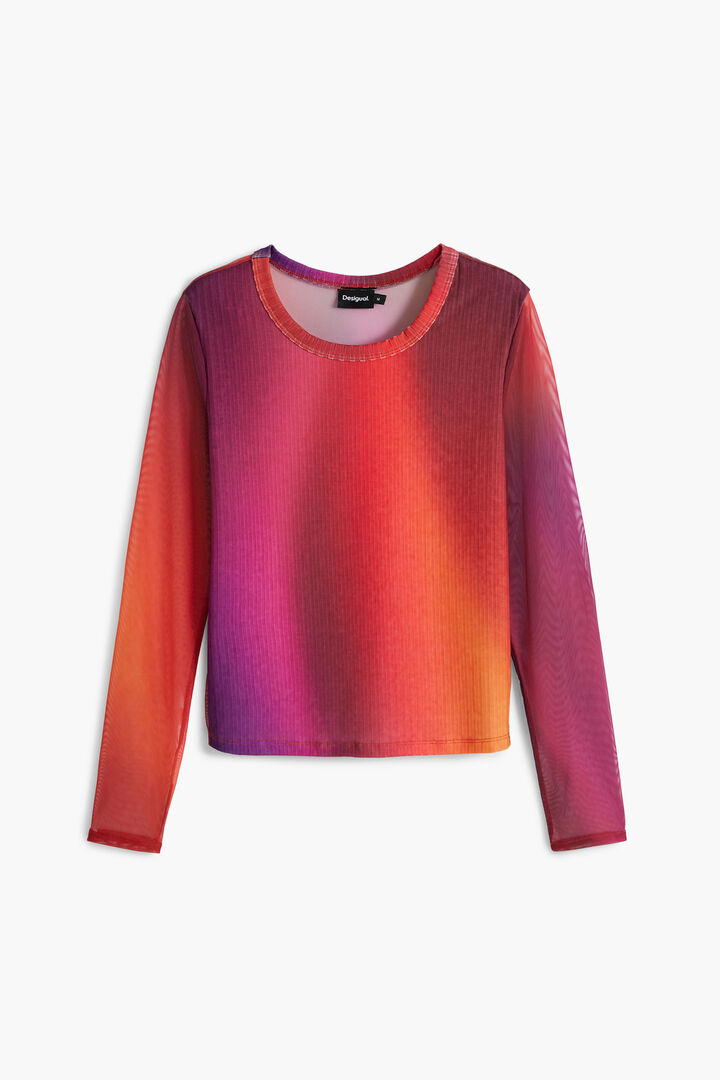 Camiseta combinada manga larga | Desigual