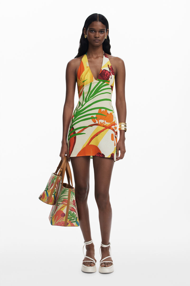 Vestido corto tropical