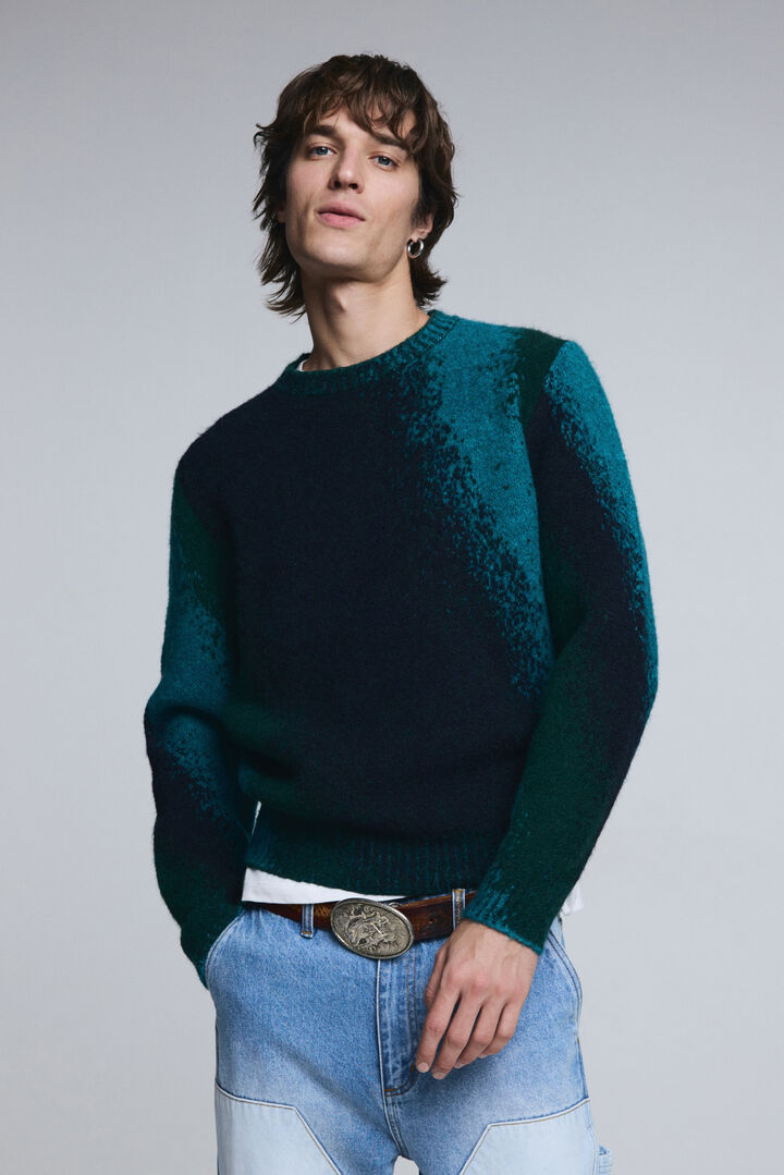 Jacquard splatter sweater
