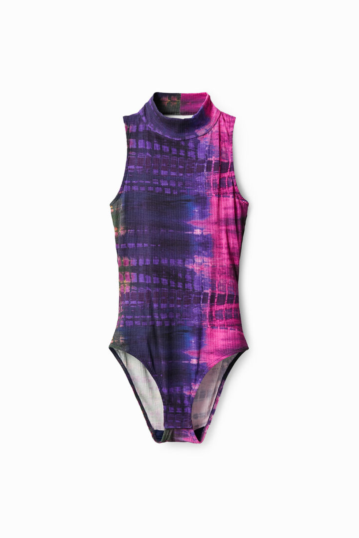 Ribbed tie-dye bodysuit