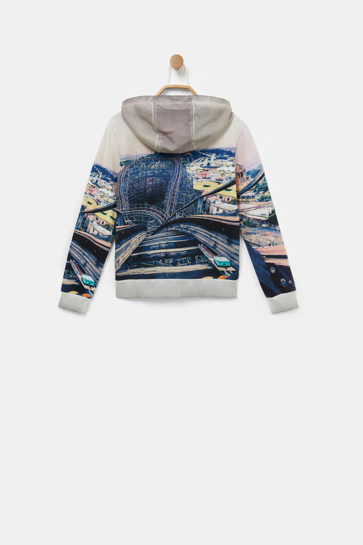 Hooded sweatshirt photographic print | Desigual