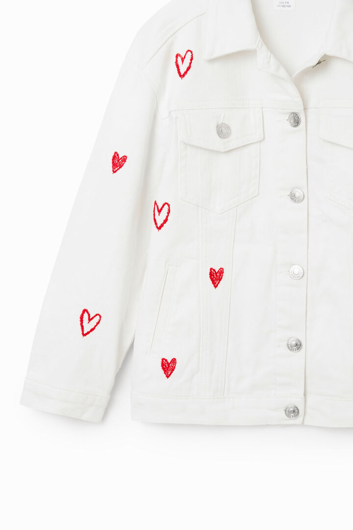Chaqueta vaquera oversize corazones | Desigual